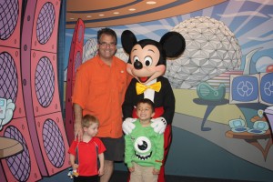 The boys and Mickey Mouse