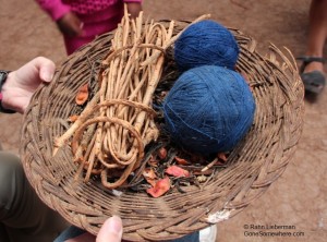 Blue is made by combining 3 different roots.  It is boiled for 21 days.